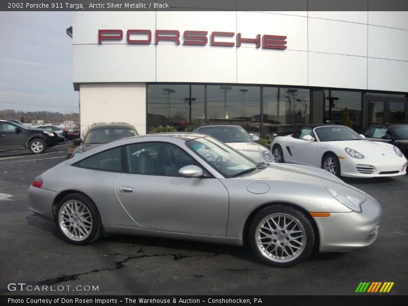 Arctic Silver Metallic / Black 2002 Porsche 911 Targa