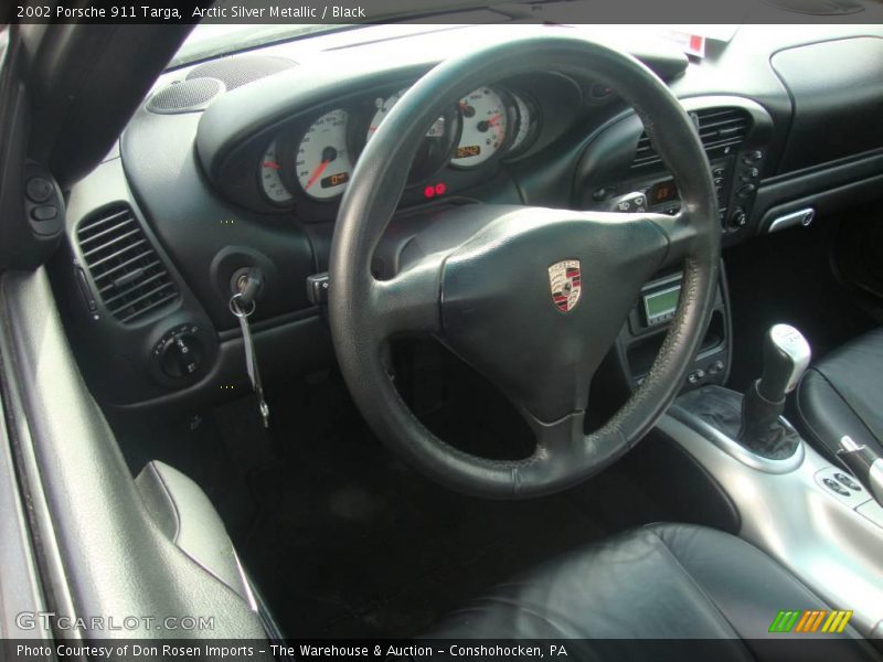 Arctic Silver Metallic / Black 2002 Porsche 911 Targa