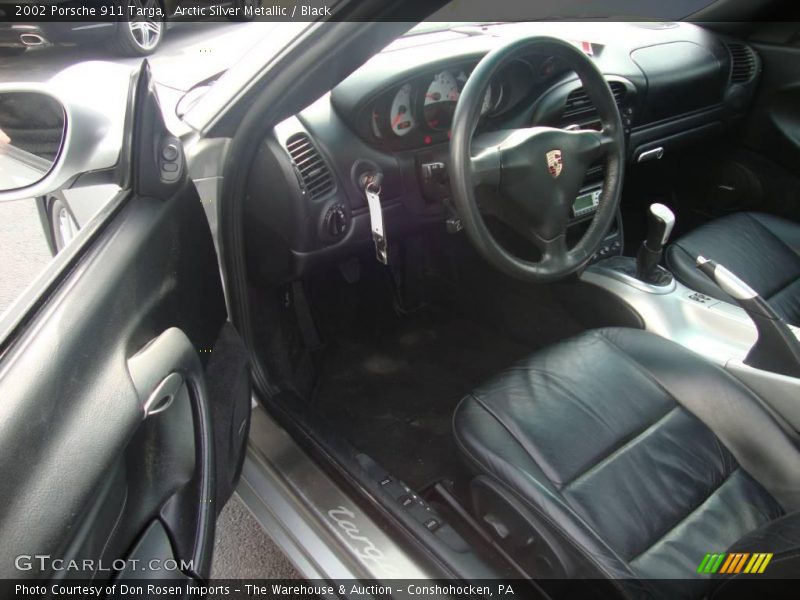 Arctic Silver Metallic / Black 2002 Porsche 911 Targa