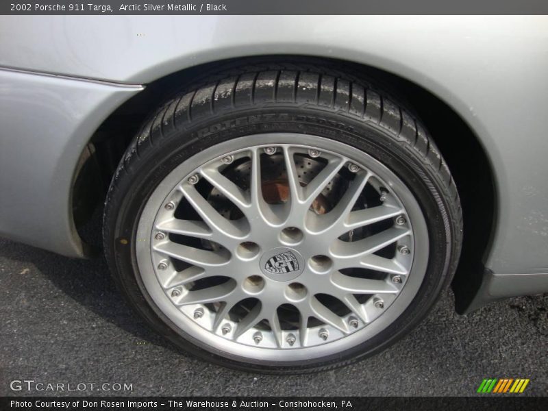 Arctic Silver Metallic / Black 2002 Porsche 911 Targa