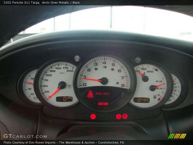 Arctic Silver Metallic / Black 2002 Porsche 911 Targa