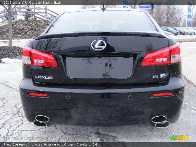 Obsidian Black / Black 2008 Lexus IS F