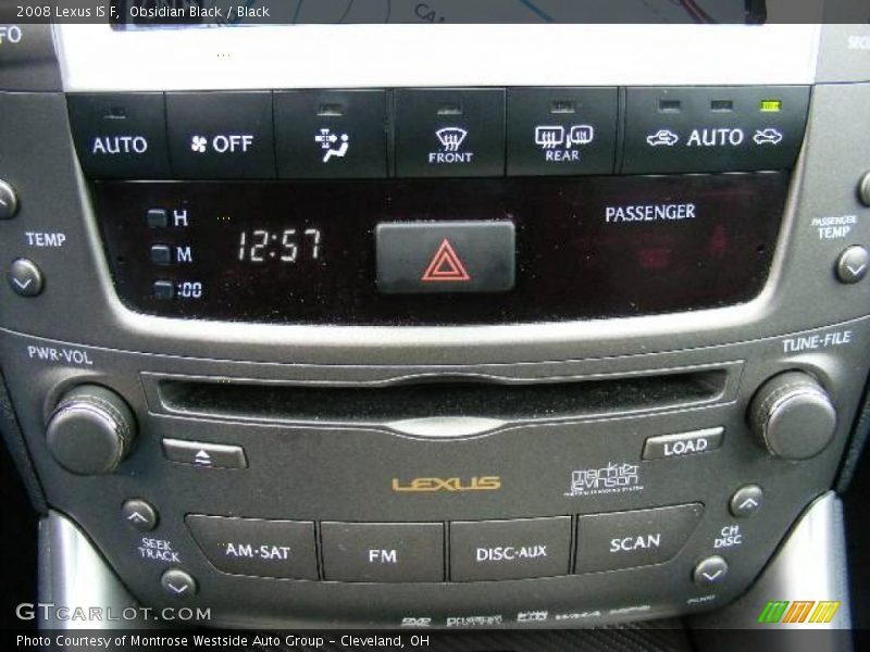 Obsidian Black / Black 2008 Lexus IS F