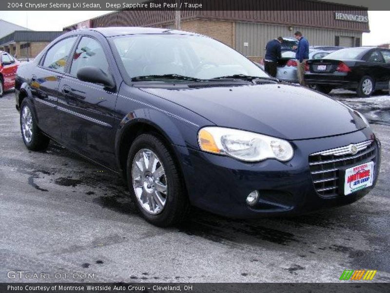 Deep Sapphire Blue Pearl / Taupe 2004 Chrysler Sebring LXi Sedan