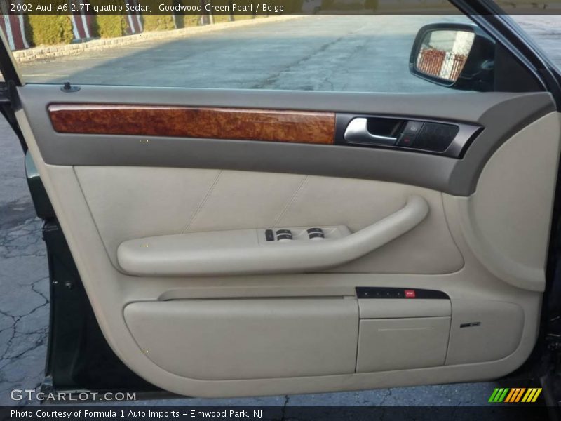 Goodwood Green Pearl / Beige 2002 Audi A6 2.7T quattro Sedan