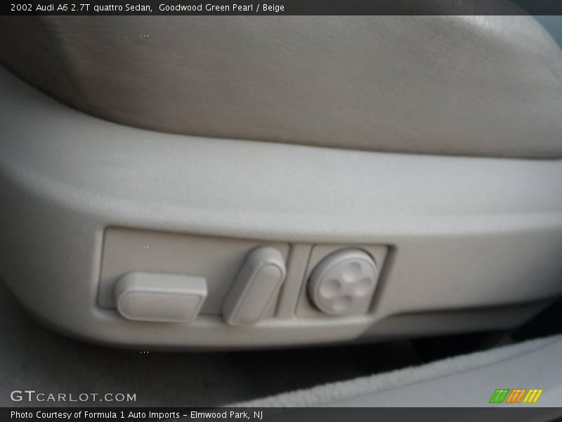Goodwood Green Pearl / Beige 2002 Audi A6 2.7T quattro Sedan