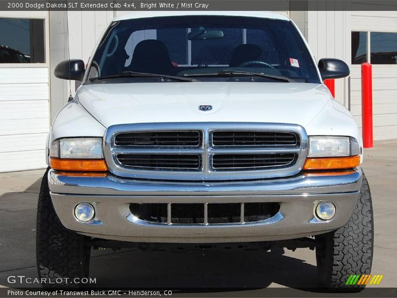 Bright White / Mist Gray 2000 Dodge Dakota SLT Extended Cab 4x4