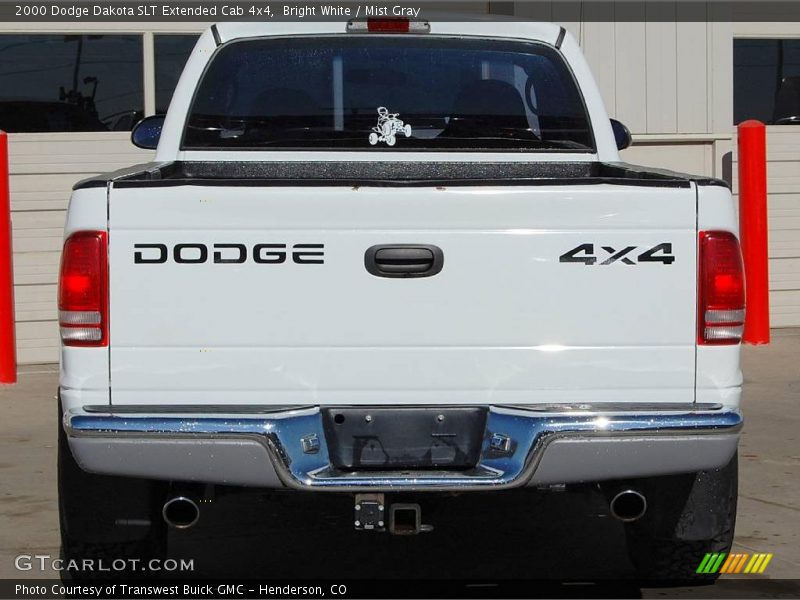Bright White / Mist Gray 2000 Dodge Dakota SLT Extended Cab 4x4