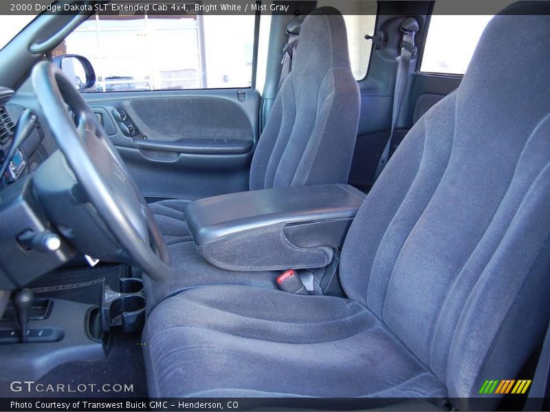 Bright White / Mist Gray 2000 Dodge Dakota SLT Extended Cab 4x4