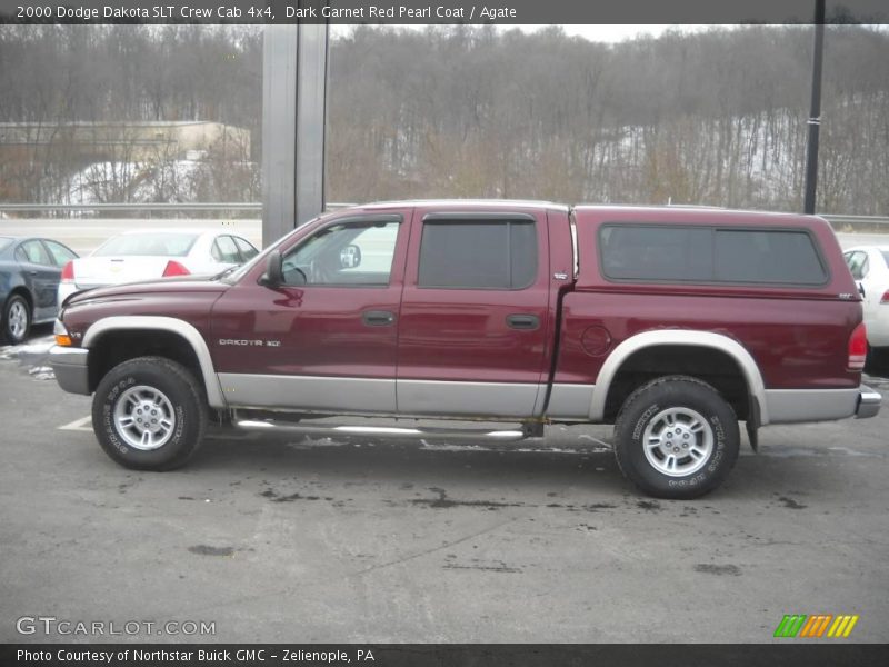 Dark Garnet Red Pearl Coat / Agate 2000 Dodge Dakota SLT Crew Cab 4x4
