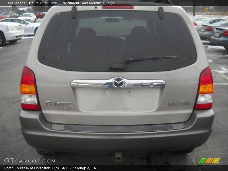 Parchment Gold Metallic / Beige 2001 Mazda Tribute LX V6 4WD
