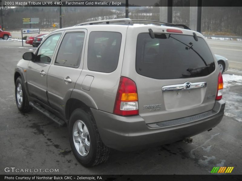 Parchment Gold Metallic / Beige 2001 Mazda Tribute LX V6 4WD