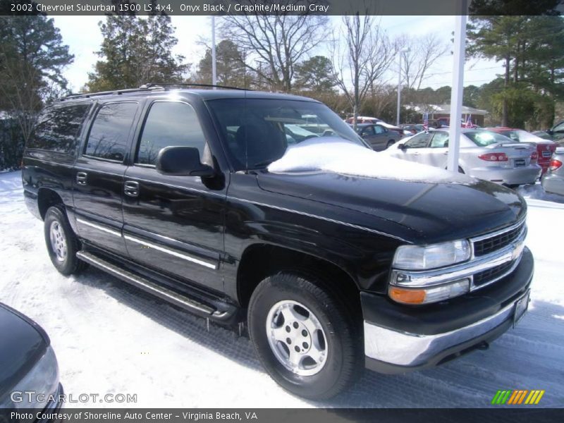Onyx Black / Graphite/Medium Gray 2002 Chevrolet Suburban 1500 LS 4x4