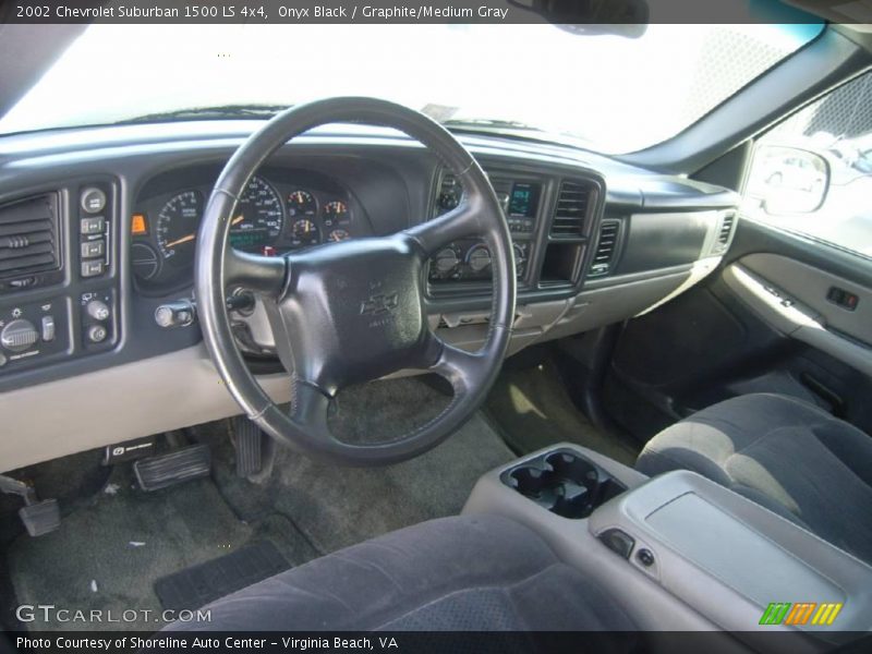 Onyx Black / Graphite/Medium Gray 2002 Chevrolet Suburban 1500 LS 4x4