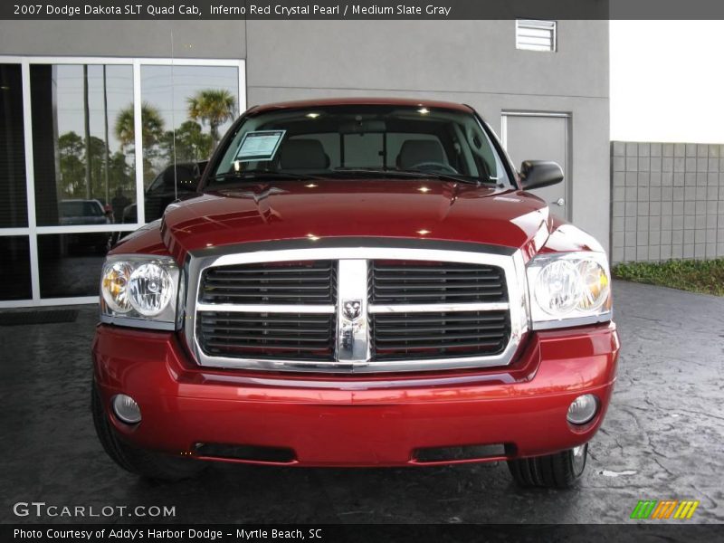 Inferno Red Crystal Pearl / Medium Slate Gray 2007 Dodge Dakota SLT Quad Cab