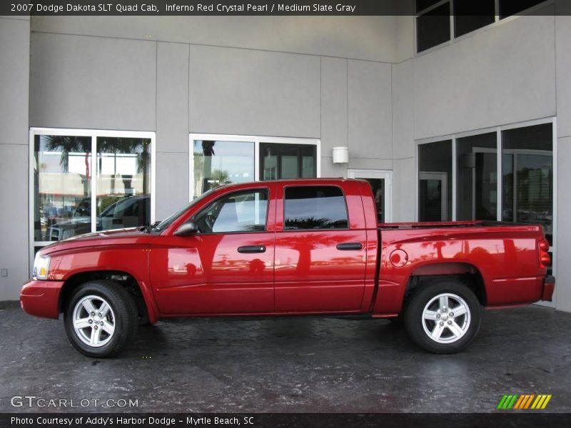 Inferno Red Crystal Pearl / Medium Slate Gray 2007 Dodge Dakota SLT Quad Cab