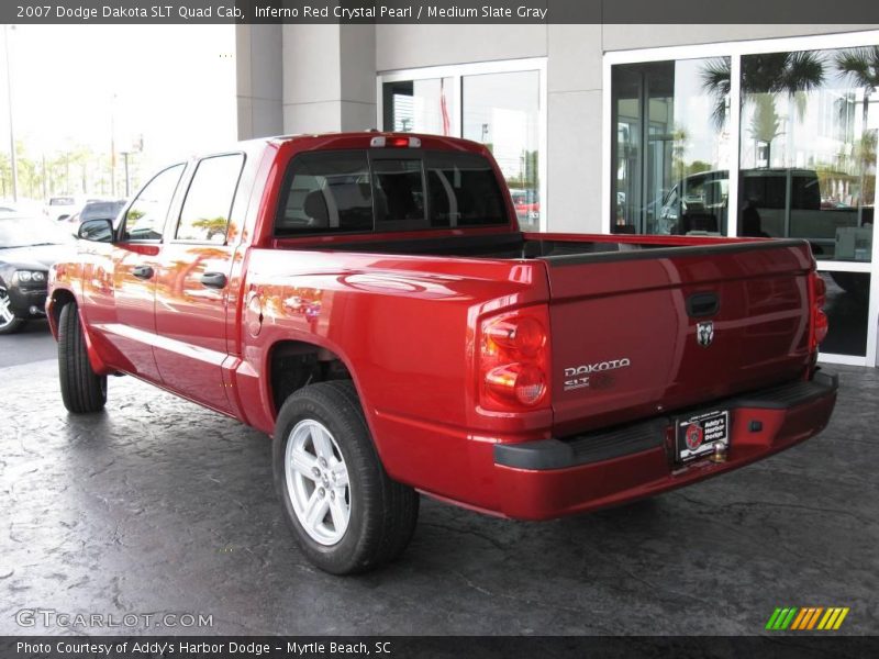 Inferno Red Crystal Pearl / Medium Slate Gray 2007 Dodge Dakota SLT Quad Cab