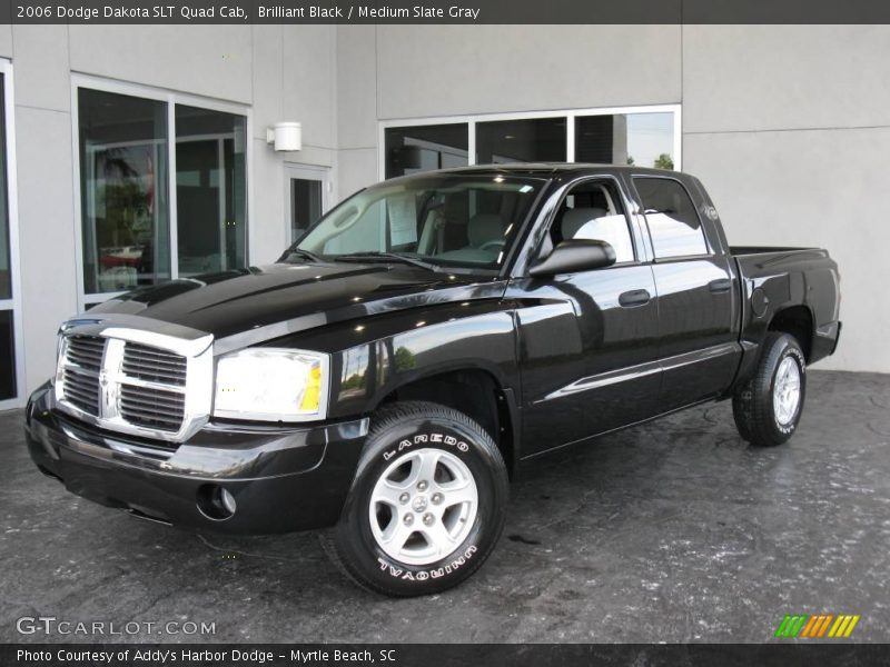Brilliant Black / Medium Slate Gray 2006 Dodge Dakota SLT Quad Cab