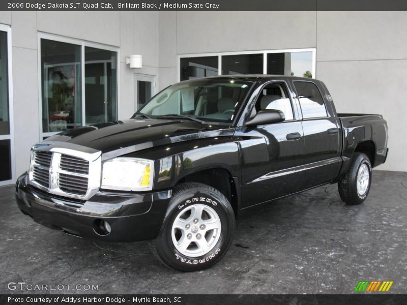Brilliant Black / Medium Slate Gray 2006 Dodge Dakota SLT Quad Cab