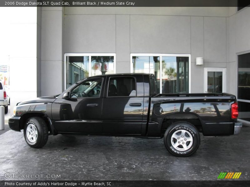 Brilliant Black / Medium Slate Gray 2006 Dodge Dakota SLT Quad Cab