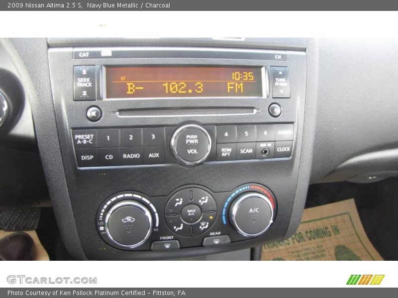 Navy Blue Metallic / Charcoal 2009 Nissan Altima 2.5 S