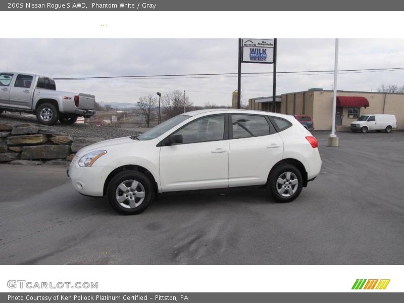 Phantom White / Gray 2009 Nissan Rogue S AWD