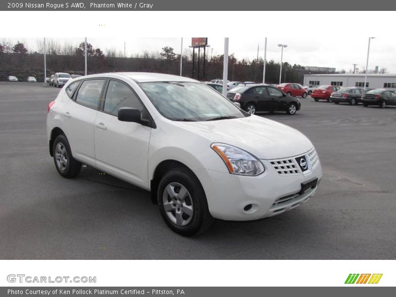 Phantom White / Gray 2009 Nissan Rogue S AWD