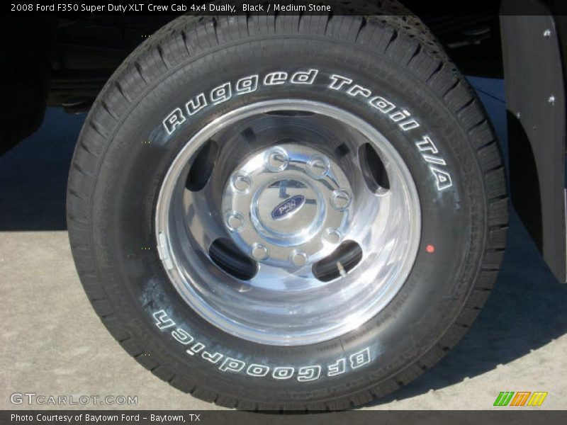 Black / Medium Stone 2008 Ford F350 Super Duty XLT Crew Cab 4x4 Dually