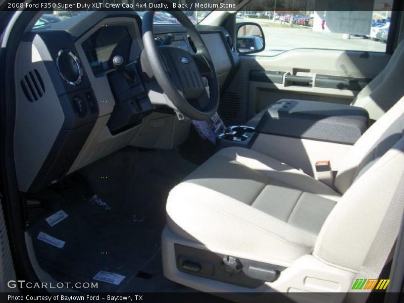 Black / Medium Stone 2008 Ford F350 Super Duty XLT Crew Cab 4x4 Dually