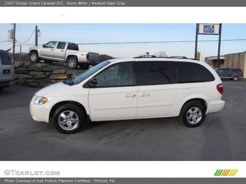 Stone White / Medium Slate Gray 2007 Dodge Grand Caravan SXT