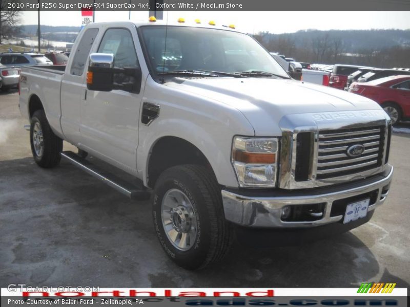 Oxford White / Medium Stone 2010 Ford F250 Super Duty FX4 SuperCab 4x4