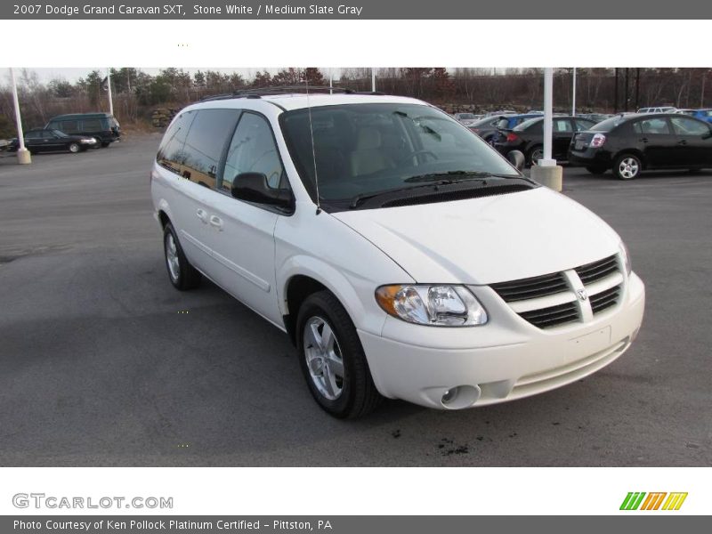 Stone White / Medium Slate Gray 2007 Dodge Grand Caravan SXT