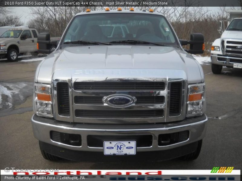 Ingot Silver Metallic / Medium Stone 2010 Ford F350 Super Duty XLT SuperCab 4x4 Chassis
