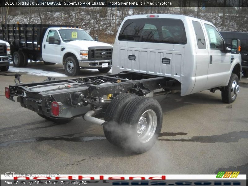 Ingot Silver Metallic / Medium Stone 2010 Ford F350 Super Duty XLT SuperCab 4x4 Chassis