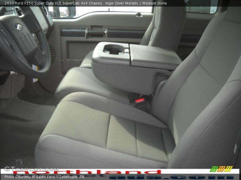 Ingot Silver Metallic / Medium Stone 2010 Ford F350 Super Duty XLT SuperCab 4x4 Chassis