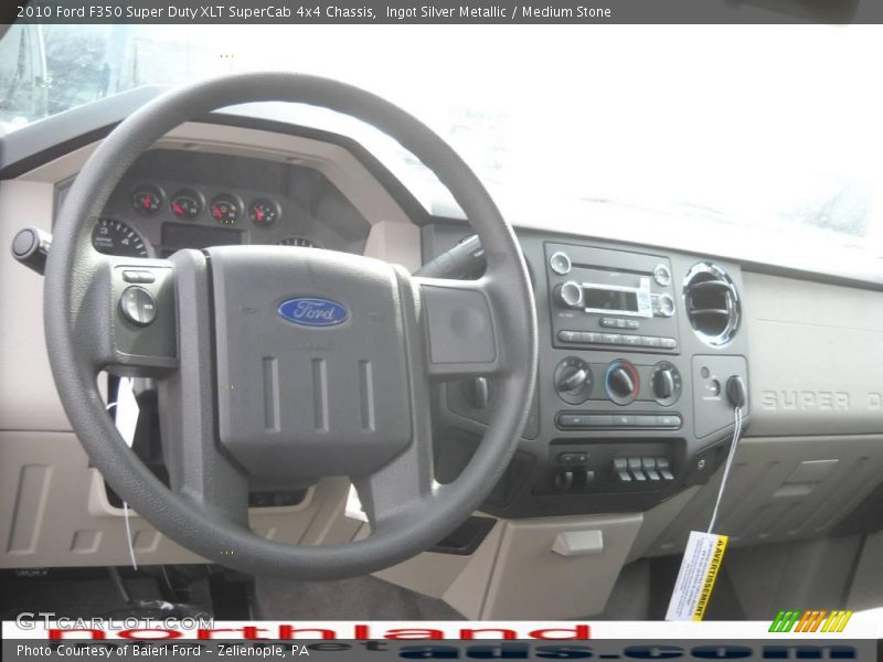 Ingot Silver Metallic / Medium Stone 2010 Ford F350 Super Duty XLT SuperCab 4x4 Chassis