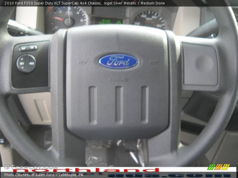 Ingot Silver Metallic / Medium Stone 2010 Ford F350 Super Duty XLT SuperCab 4x4 Chassis