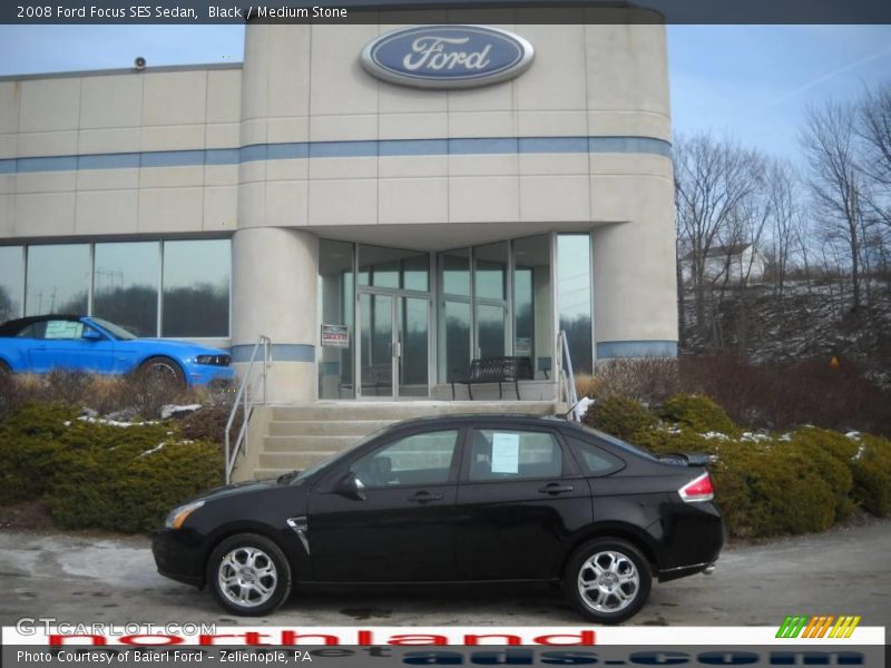 Black / Medium Stone 2008 Ford Focus SES Sedan