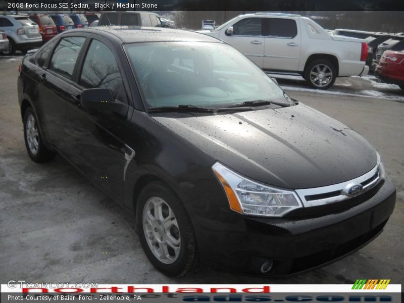 Black / Medium Stone 2008 Ford Focus SES Sedan