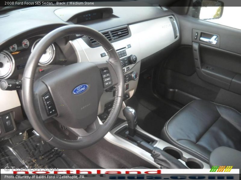 Black / Medium Stone 2008 Ford Focus SES Sedan