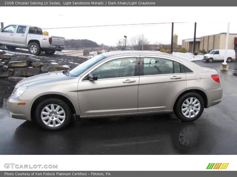 Light Sandstone Metallic / Dark Khaki/Light Graystone 2008 Chrysler Sebring LX Sedan