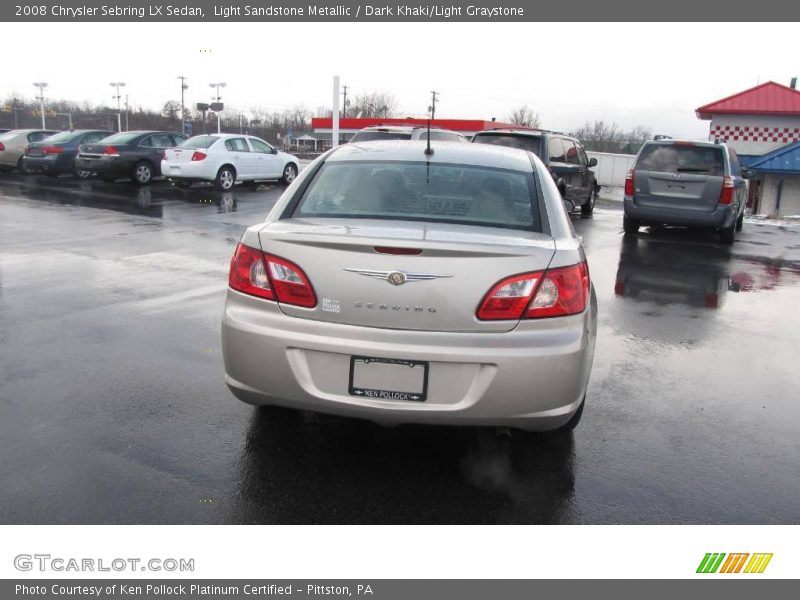 Light Sandstone Metallic / Dark Khaki/Light Graystone 2008 Chrysler Sebring LX Sedan