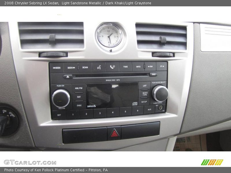 Light Sandstone Metallic / Dark Khaki/Light Graystone 2008 Chrysler Sebring LX Sedan