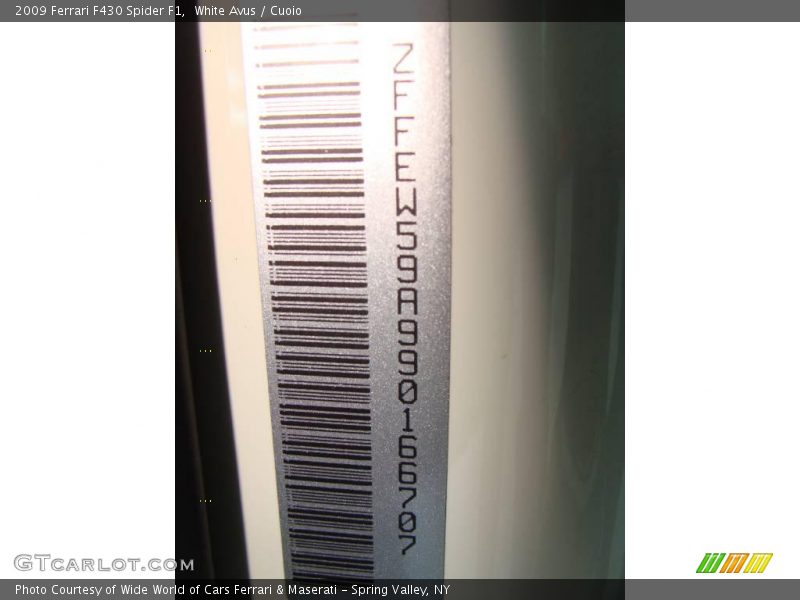 White Avus / Cuoio 2009 Ferrari F430 Spider F1