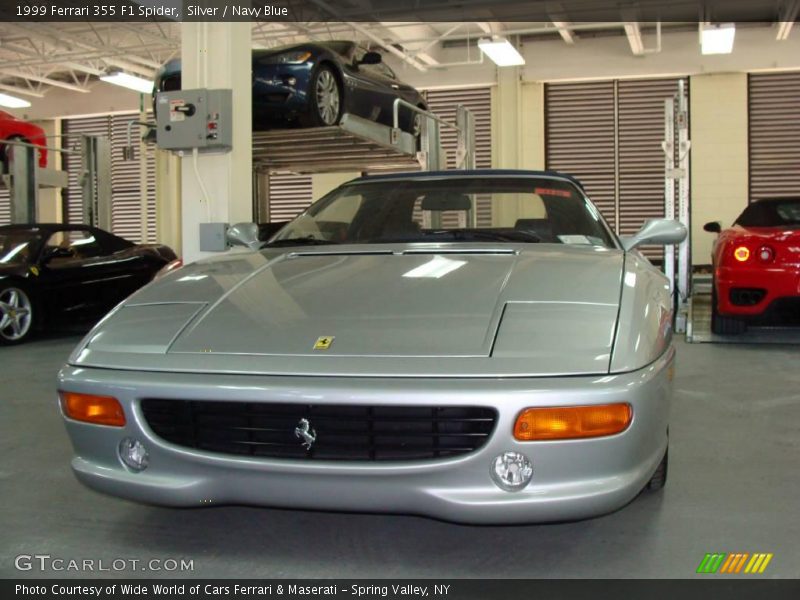 Silver / Navy Blue 1999 Ferrari 355 F1 Spider