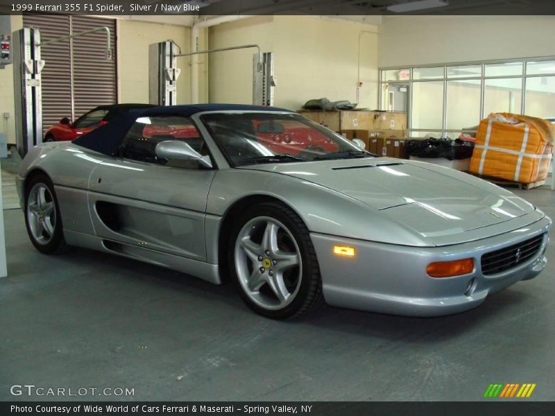 Silver / Navy Blue 1999 Ferrari 355 F1 Spider