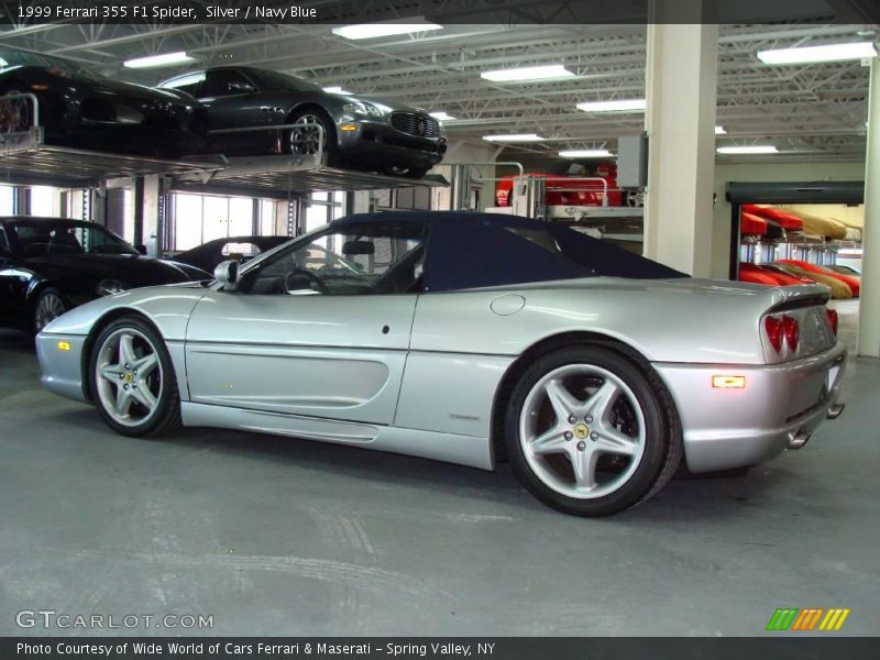 Silver / Navy Blue 1999 Ferrari 355 F1 Spider