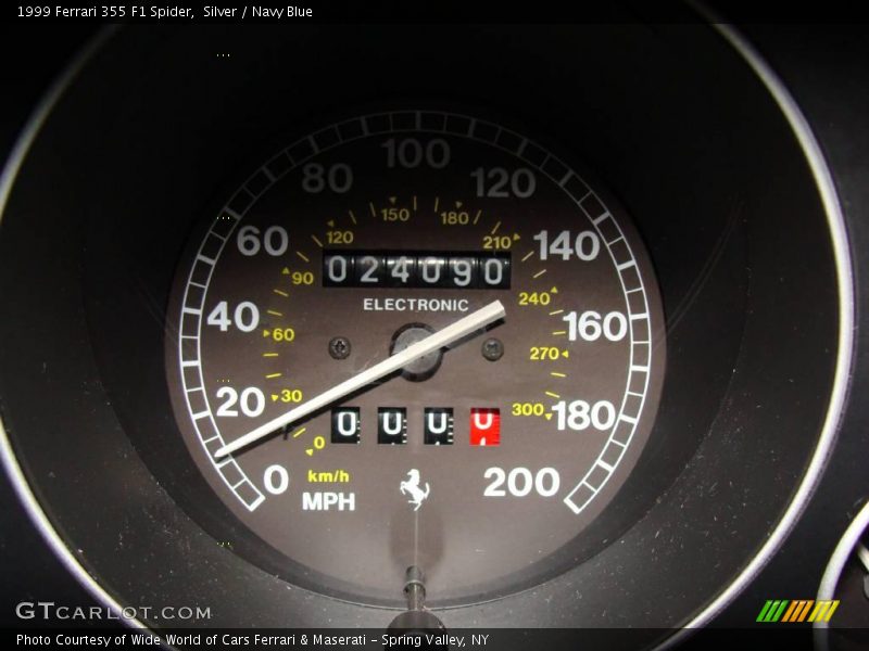 Silver / Navy Blue 1999 Ferrari 355 F1 Spider