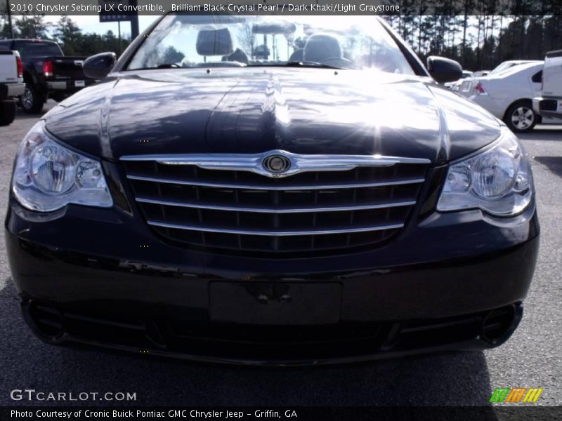 Brilliant Black Crystal Pearl / Dark Khaki/Light Graystone 2010 Chrysler Sebring LX Convertible