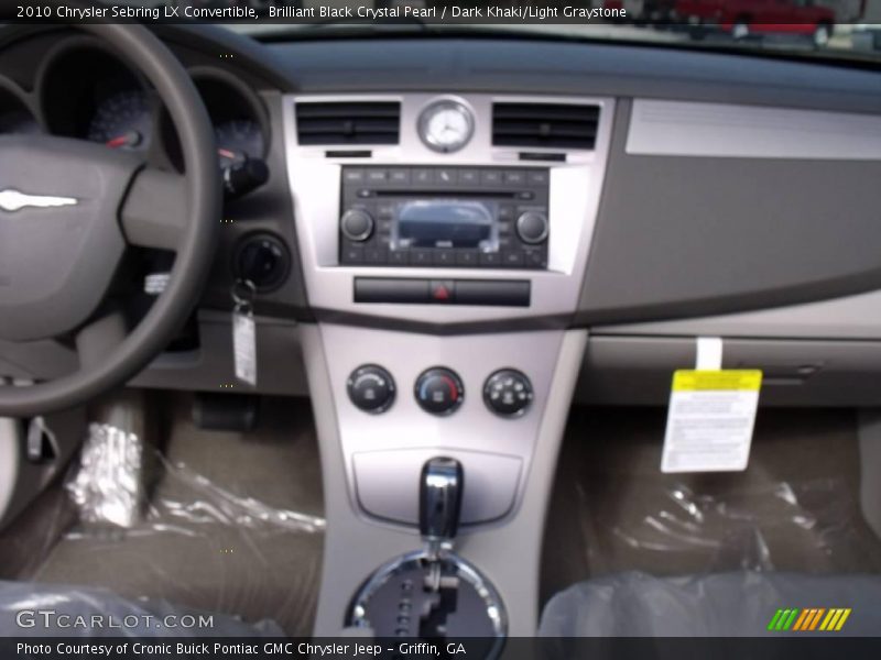 Brilliant Black Crystal Pearl / Dark Khaki/Light Graystone 2010 Chrysler Sebring LX Convertible